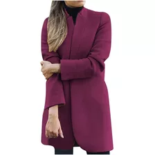 Blazer De Lã Longo Feminino De Inverno