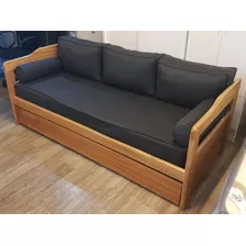 Diván Cama Con Carro Automático Con Colchones Y Almohadones