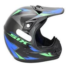 Capacete Moto Ebf New Six Cross Muck S/ Viseira Verdepreto58