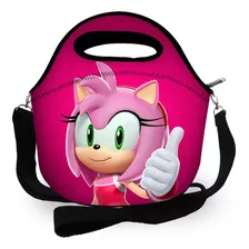 Bolsa Lancheira Térmica Escolar Infantil - Sonic Amy Pink