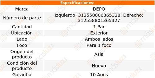 Kit Calaveras Ext P/1 Foco Dodge Journey 10/14 Depo Foto 4