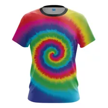Camiseta Estampada Tye Dye Coloridas Frente E Verso 001