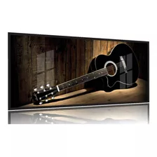 Quadro Decorativo Violão Solitário 130x60 Moldura