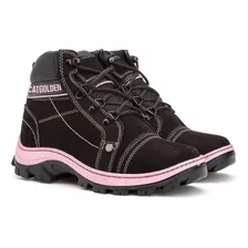 Bota Feminina Couro Legítimo Confortável Segurança Palm Gel