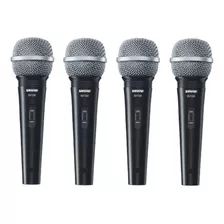 4 Microfone De Mão Multifuncional C/ Fio Preto Sv100 - Shure