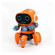Robo De Brinquedo Dançando Som Led 