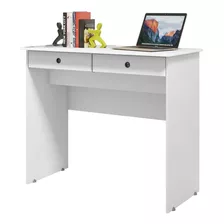 Escrivaninha Ej Móveis 2 Gavetas Mdp De 900mm X 770mm X 450mm Branco