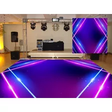  Passarela Pista De Dança Ondas Coloridas Lona Inteira 2x2m