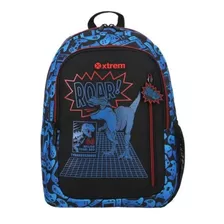 Mochila Xtrem Logan 312 School Backpack Black Dino