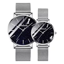 Reloj De Pulsera 2pcs Parejas Correas De Acero Inoxidable