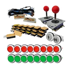 Kit Arcade Usb 2 Player Bb/palanca Roja