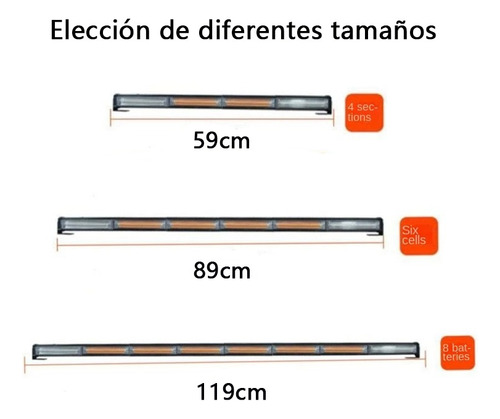 Barra Torreta Estrobo Codigo Leds Cob Policia 24 PuLG 40w Foto 7