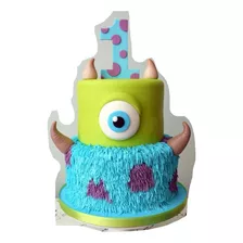 Adorno Torta Falsa Mike Wazowski Monsterinc Porcelana Fria 