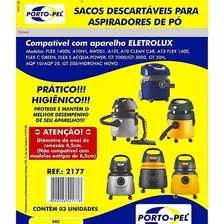 3 Sacos Descartáveis Aspirador Pó Electrolux Flex1400 Aqp20