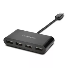 Hub Adaptador Usb 2.0 - 4 Puertos Negro Kensington