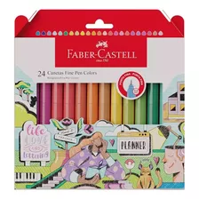 Kit 24 Canetas Fine Pen Colors Faber-castell