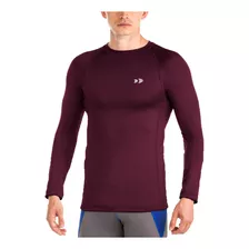 Playera Licra Deportiva Manga Larga Cuello Redondo Gym