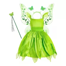 Fantasia De Green Fairy Tinkerbell Para O Dia Das Crianças P