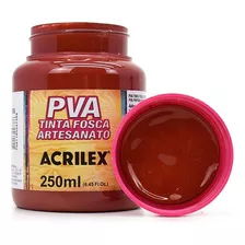 Tinta Pva Fosca Para Artesanato 250ml - Acrilex 519 - Branco Cor 506 - Cerâmica