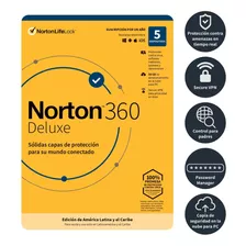 Norton 360 Deluxe 2024 Antivirus 5 Disp 1 Año