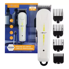 Cortador De Cabelo Aparador De Pelos Barbeador Profissional Cor Branco