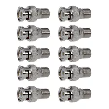 Conector 10 Pcs Tipo F Hembra A Bnc Macho Rg Coaxial Ftatvhd