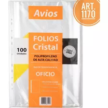 Folios Avios Oficio 5 Paquetes X 100 U. Borde Blanco 40 Mic