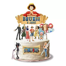 Topo De Bolo One Piece Decoração De Festa Tema Aniversário