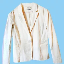 Saco/blazer Blanco Bershka Con Detalle