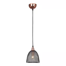 Pendente Copper Metal Cobre E Preto 1e27 23,5cm Xn002 Bella