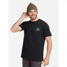 Polera Double Ups Ss Tee Negro Hombre Rip Curl