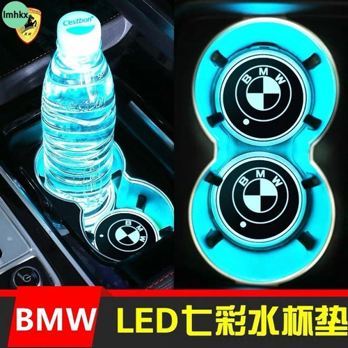 2 Porta Vasos Para Auto Luz Led De Chevrolet Bmw Ford Toyota Foto 3