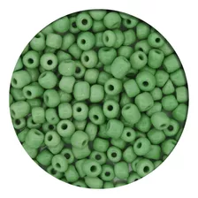 Miçanga Leitosa 6/0 4mm Para Guia De Proteção- 50g Cores Comprimento 4 Mm Cor Verde