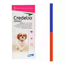 Antipulgas Credelio 2.5 A 5.5 Kg X3 Tabletas Antigarrapatas