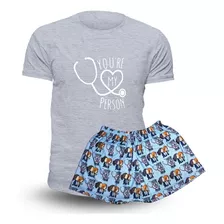 Pijama De Verano Grey's Con Bolsillo - Store Mykonos