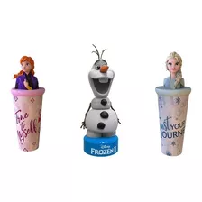 Combo Vasos Cine Frozen Olaf (30 Cm) + Elsa + Anna (25 Cm)