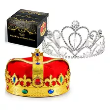 Joyin Royal Jewleled Pack De 2 Coronas Reales De La Reina Y 