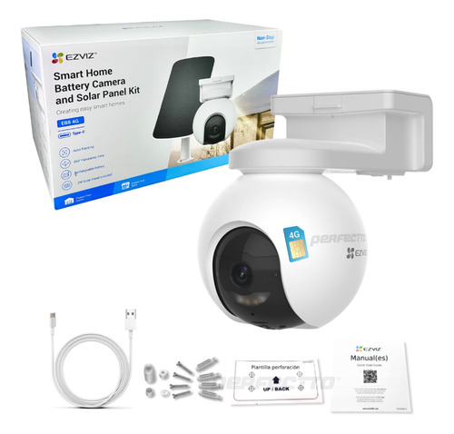 Cámara Domo Ptz 4g Con Batería Panel Solar Sonido Color 24hs