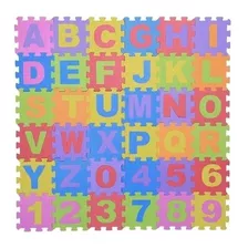 Tapete De Goma Foami Números Letras Didactico 36pzs 90x90cm