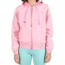 Campera Mujer Deportiva Impermeable Nylon Liviana Y Capucha