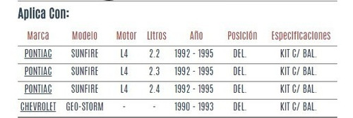 Base Amortiguador Del Chevrolet Geo - Storm L4 1990-1993 Vzl Foto 2