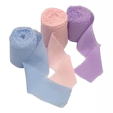 5 Fitas Rusticas Chiffon Para Convite Artesanato E Decoração