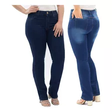 Kit 2 Calça Jeans Feminina Com Lycra