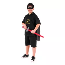 Fantasia Zorro Infantil Com Mascara