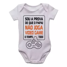 Body Infantil Papai Gamer Divertida Engraçada Bebê Nénem