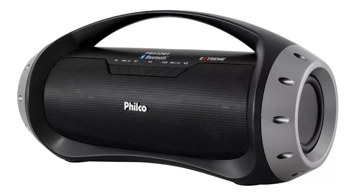 Alto-falante Philco Extreme Pbs40bt Portátil Com Bluetooth Preto 100v/240v 