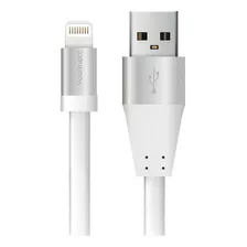 Cabo Carregador Para iPhone 1m Reforçado Lightning Turbo Cor Branco