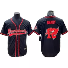 Camiseta Casaca Baseball Mlb Bucaneers Brady 12 Mod 2 - M