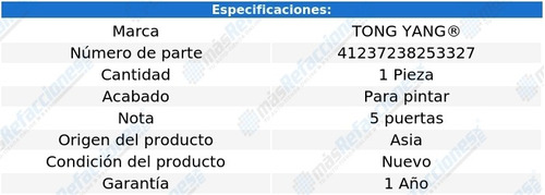 (1) Parrilla P/pintar Tong Yang Kangoo Del 2009 Al 2014 Foto 2