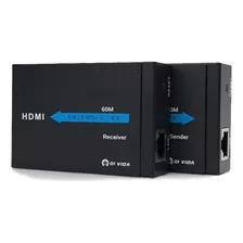 Extensor Hdmi Rj45 60m 60 Metros Adaptador Cabo Rede Cat 6 7